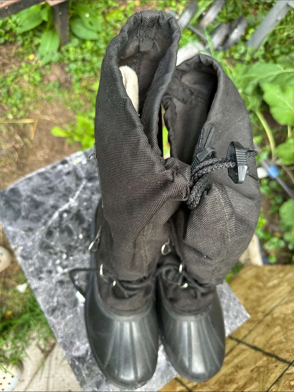 Sorel Black Men's Waterproof Tall Lace-Up Rain & Snow Boots
